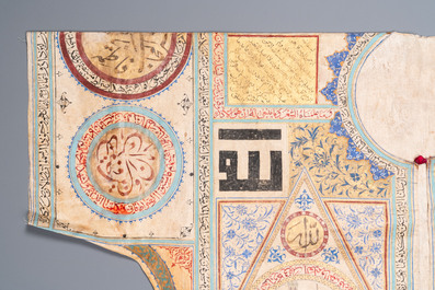 An Ottoman talismanic 'jama' shirt with Quran verses in Naskh and Tuluth script, 18/19th C.