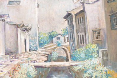 Yan Wenliang (1893-1988): Un album de paysages, aquarelle sur papier