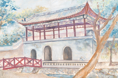 Yan Wenliang (1893-1988): Un album de paysages, aquarelle sur papier