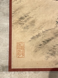 Li Qiujun (1899-1973): &lsquo;Lettr&eacute;s en temps de loisirs', encre et couleurs sur papier