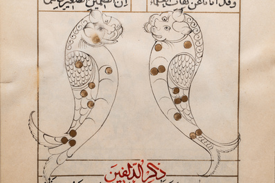 Un manuscrit astrologique arabe concernant le positionnement d'&eacute;toiles par rapport &agrave; la po&eacute;sie, d&eacute;but du 20&egrave;me