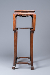 A Chinese rectangular hardwood stand, 19th C.