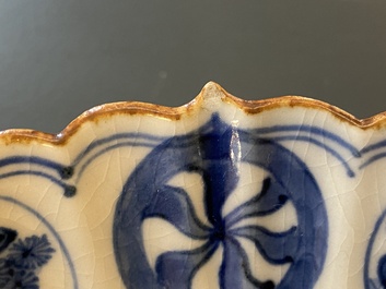 A Japanese blue and white 'hare' dish, Arita, Edo, early 18th C.