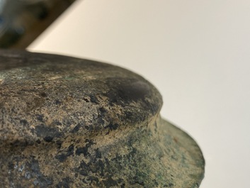 Een Romeinse bronzen 'sater' kom, wellicht 3/6e eeuw