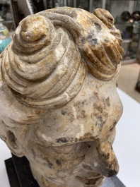 A Roman marble head of a satyr, 2nd/3rd C.