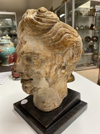 A Roman marble head of a satyr, 2nd/3rd C.