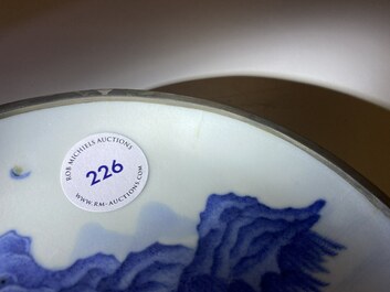 A Chinese 'Bleu de Hue' plate for the Vietnamese market, Nha Ngoc mark, 19th C.