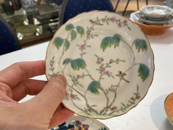 Three Chinese famille rose plates, Daoguang/Guangxu