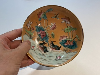 Three Chinese famille rose plates, Daoguang/Guangxu