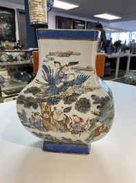 A Chinese famille rose 'immortals' vase, 19th C.