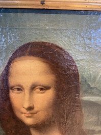 Ecole italienne, d'apr&egrave;s L&eacute;onard de Vinci: 'Mona Lisa', huile sur toile, dat&eacute;e 1839