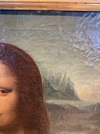 Italiaanse school, naar Leonardo da Vinci: 'Mona Lisa', olie op doek, gedateerd 1839