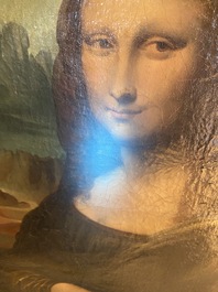 Ecole italienne, d'apr&egrave;s L&eacute;onard de Vinci: 'Mona Lisa', huile sur toile, dat&eacute;e 1839