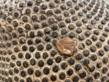 A Chinese stone head of Buddha, Ming or later