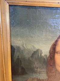 Italiaanse school, naar Leonardo da Vinci: 'Mona Lisa', olie op doek, gedateerd 1839