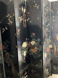 A Chinese eight-panel coromandel lacquer screen, 18/19th C.