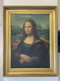 Ecole italienne, d'apr&egrave;s L&eacute;onard de Vinci: 'Mona Lisa', huile sur toile, dat&eacute;e 1839