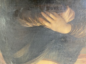 Ecole italienne, d'apr&egrave;s L&eacute;onard de Vinci: 'Mona Lisa', huile sur toile, dat&eacute;e 1839