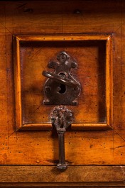 A Spanish walnut table with three drawers, 17th C.