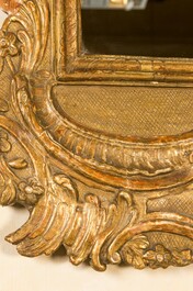 A gilt wooden rocaille mirror, France, 19th C.