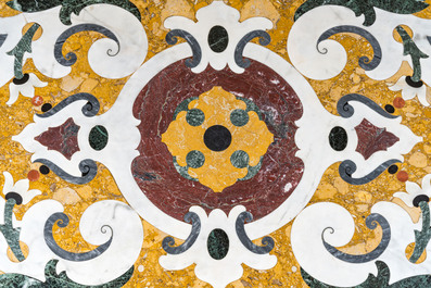 An Italian pietra dura table top, 19/20th C.