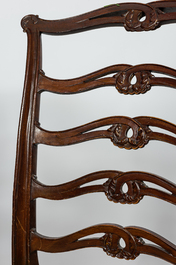 Six English mahogany chairs, 19th C.