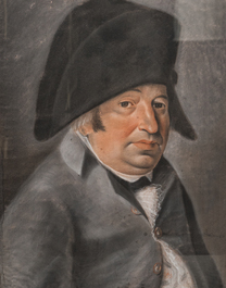 Ecole fran&ccedil;aise: 'Portrait de Jourdain', inscr. 'Jourdain ... 1810', gouache sur papier