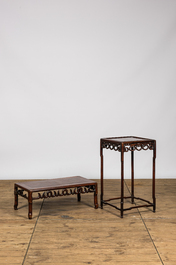 Four Chinese wooden stands, 19/20th C.