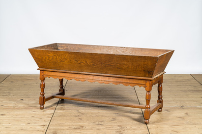 A wooden trough on base, early 20th C.