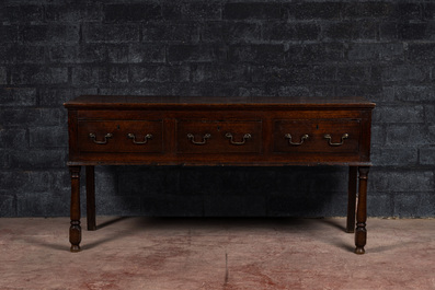 An English oak sideboard, ca. 1800