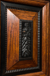 Armoire &agrave; quatre portes en bois partiellement &eacute;bonis&eacute;, Pays-Bas, 19&egrave;me