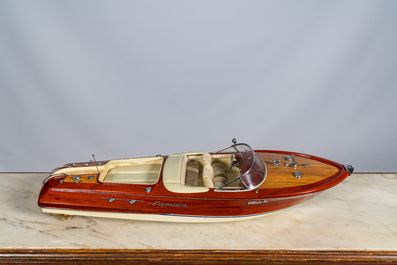Two models of a boat, 20th C.