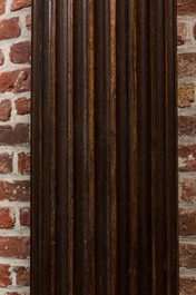 Four wooden Corinthian half-columns, 19th C.