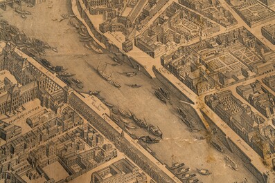 Michel Etienne Turgot (1690-1751): Map of Paris, engraved on paper and mounted on wooden frames, ca. 1739