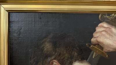 Ecole Italienne : &Eacute;tude acad&eacute;mique, huile sur toile, 19&egrave;me