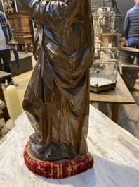 Vierge de Calvaire en noyer sculpt&eacute;, Pays-Bas m&eacute;ridionaux, 16&egrave;me