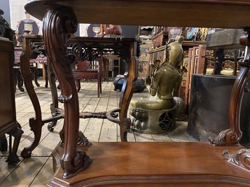 An English mahogany console-jardini&egrave;re, 19th C.