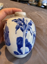 A Chinese blue and white 'Long Eliza' jar, Kangxi