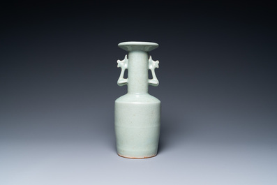 A Chinese Longquan celadon 'kinuta' vase, Southern Song