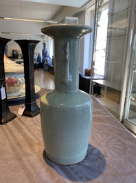 A Chinese Longquan celadon 'kinuta' vase, Southern Song