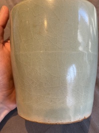 A Chinese Longquan celadon 'kinuta' vase, Southern Song