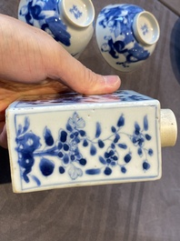 14 Chinese blue and white tea wares, Kangxi and later