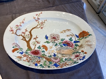 Terrine couverte et sous-plat en porcelaine de Chine famille rose, Qianlong