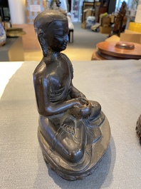 A Tibetan lacquered bronze Medicine Buddha or Bhaishajyaguru, 19th C.