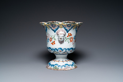 A polychrome Brussels faience jardini&egrave;re, 18th C.
