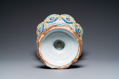 A polychrome Brussels faience jardini&egrave;re, 18th C.
