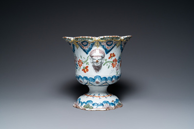 A polychrome Brussels faience jardini&egrave;re, 18th C.