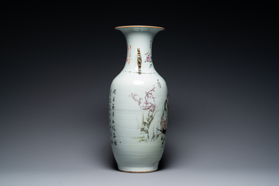 Vase en porcelaine de Chine qianjiang cai, marque de Ma Qing Yun 馬慶雲, dat&eacute; 1920