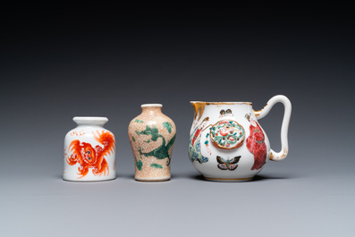 Six various Chinese vases and a 'Wu Shuang Pu' jug, 19/20th C.