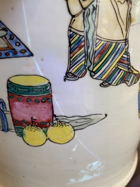 A Chinese qianjiang cai vase, signed Yu Xunmei 余恂美 and dated 1911, Tongzhi mark